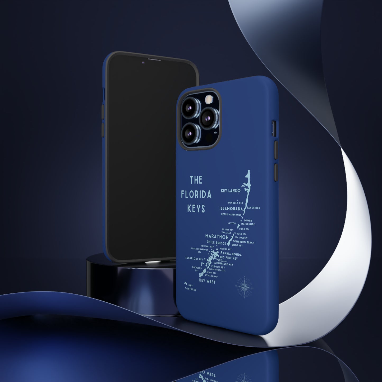 Florida keys map - Blue Phone Case