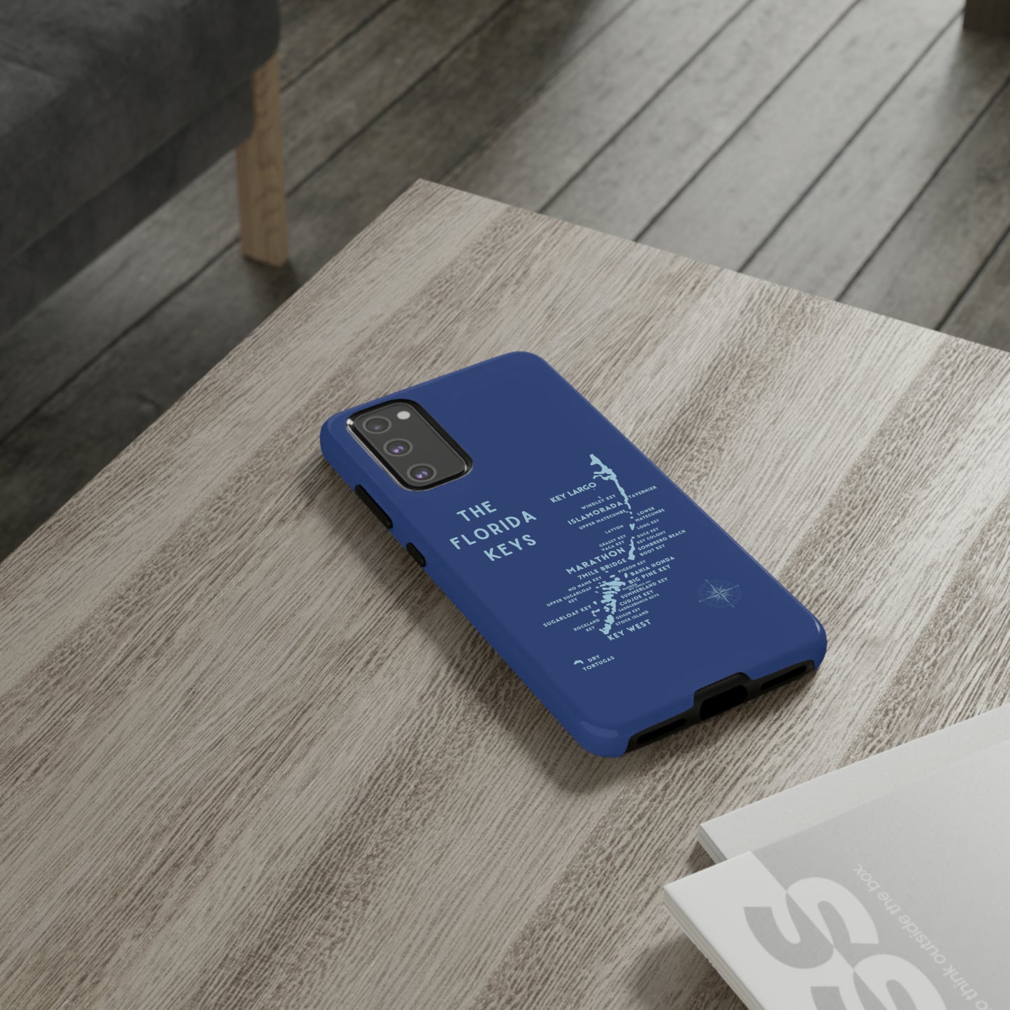 Florida keys map - Blue Phone Case