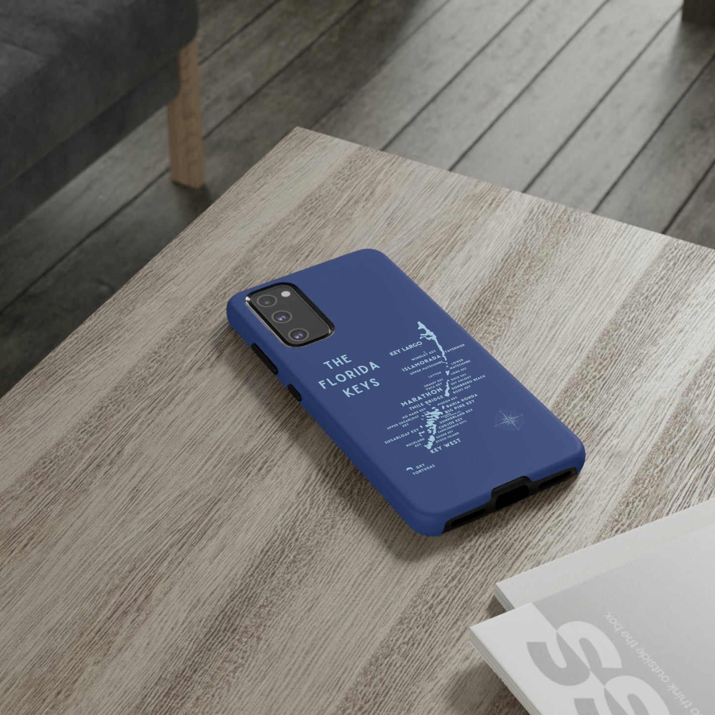 Florida keys map - Blue Phone Case
