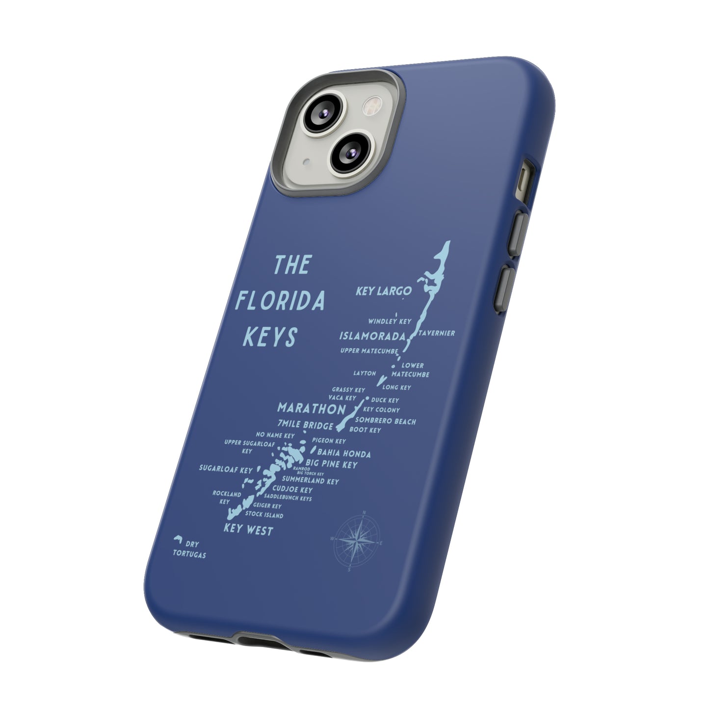 Florida keys map - Blue Phone Case