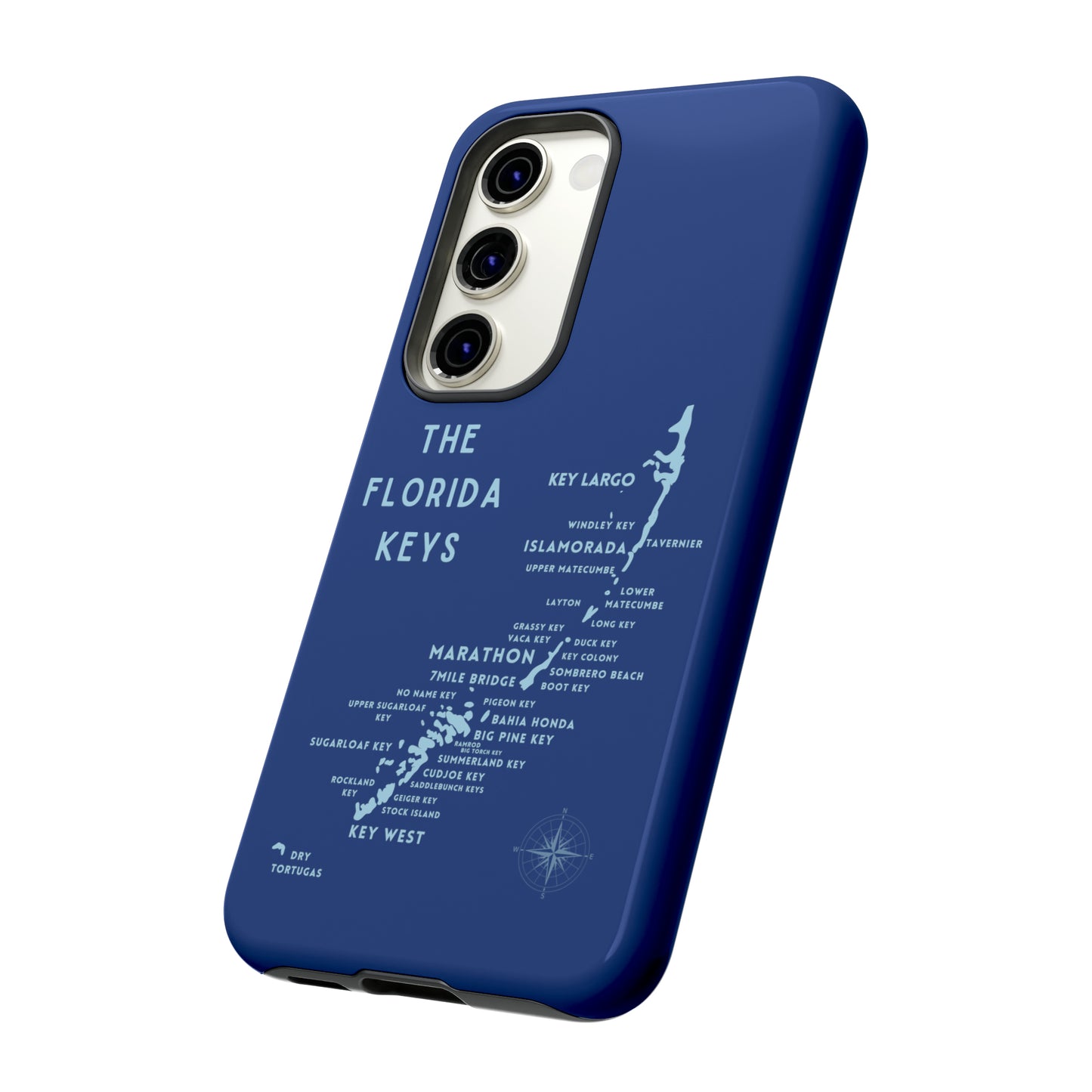 Florida keys map - Blue Phone Case
