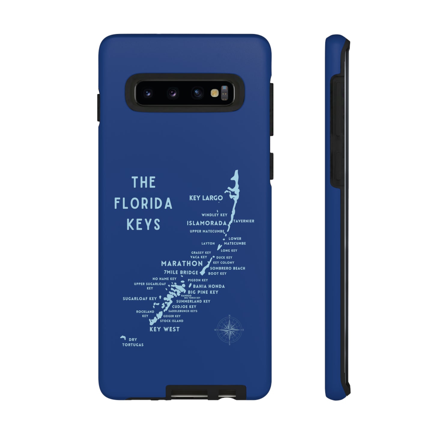 Florida keys map - Blue Phone Case