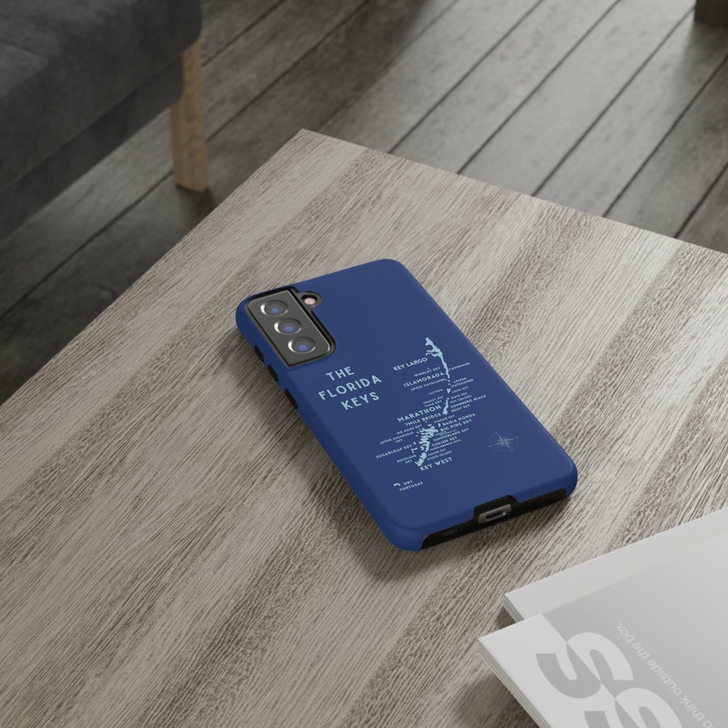 Florida keys map - Blue Phone Case
