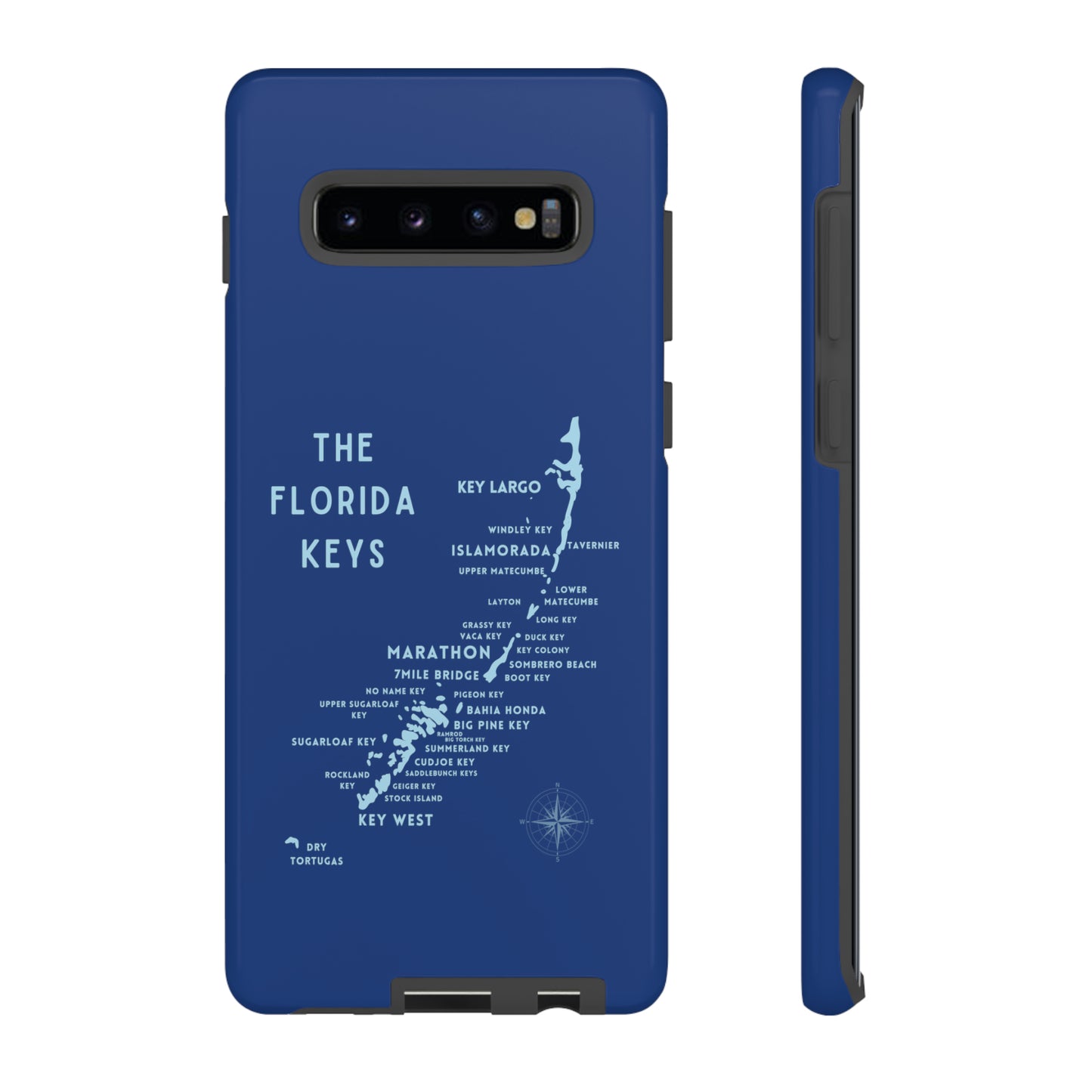 Florida keys map - Blue Phone Case