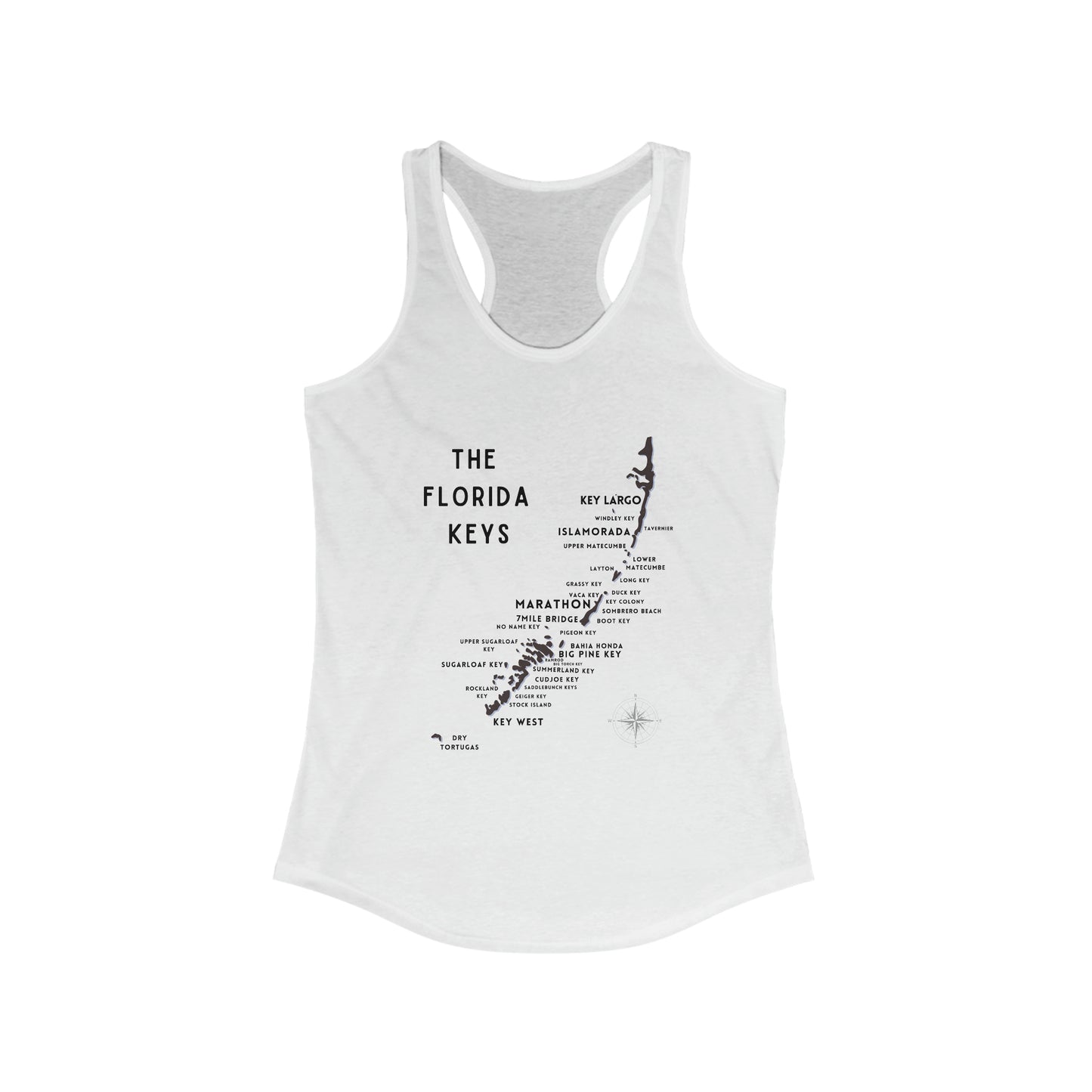 florida keys map tank top