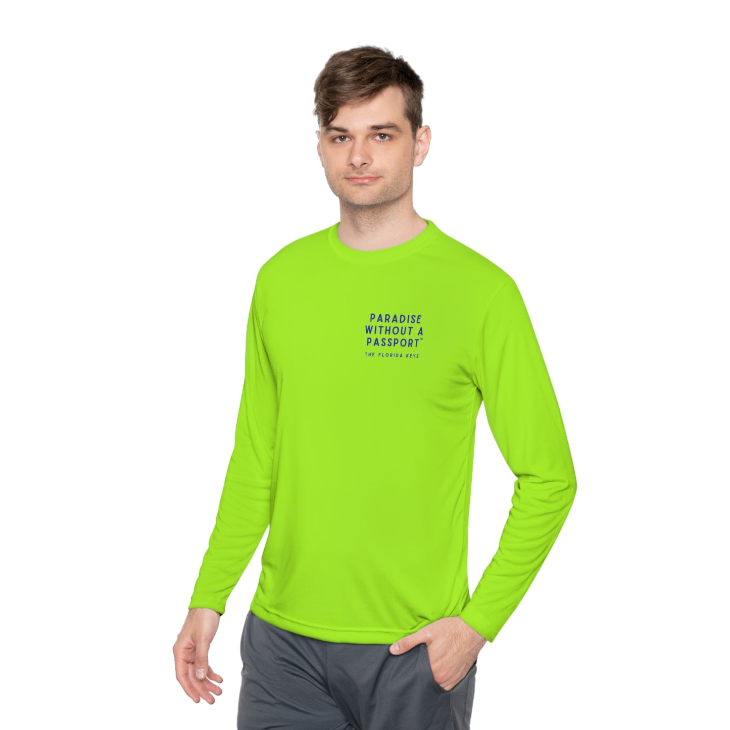 florida keys map - long sleeve fishing shirt - uv protected