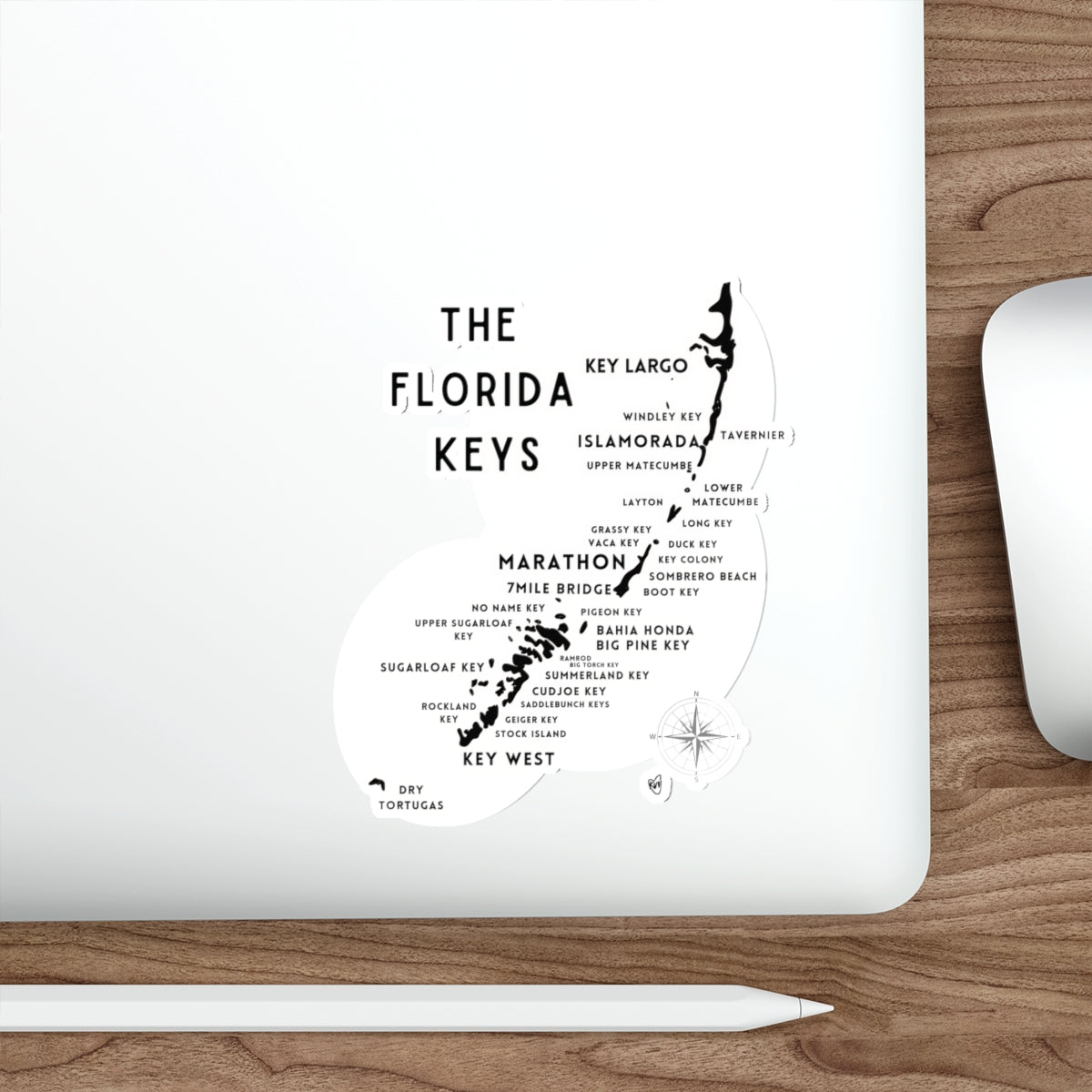 Florida Keys Map Stickers
