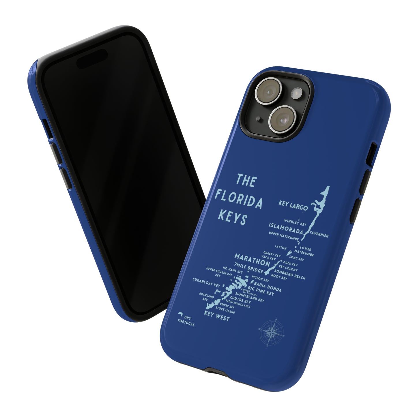 Florida keys map - Blue Phone Case