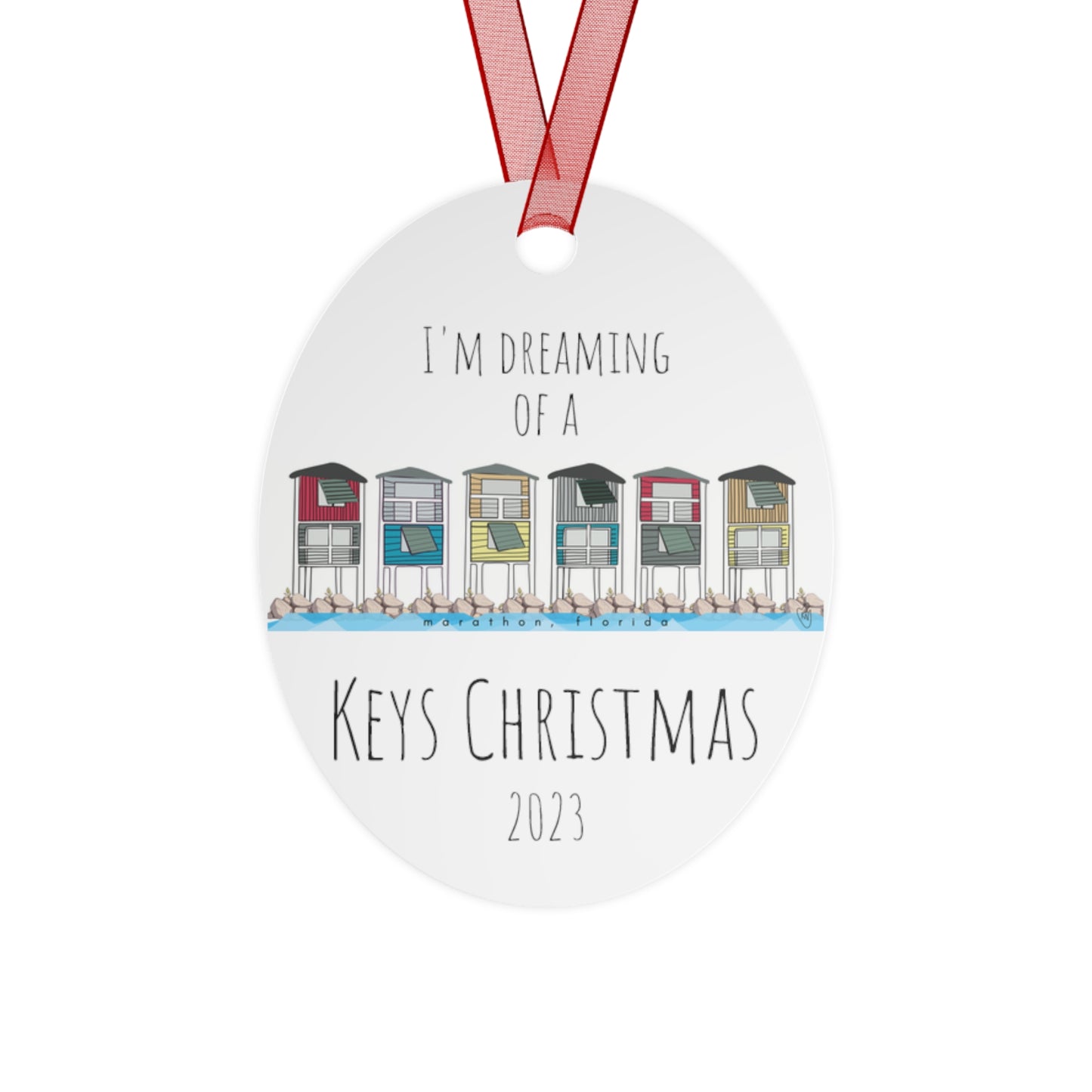 OB sunshine christmas ornament - dreaming of a keys christmas