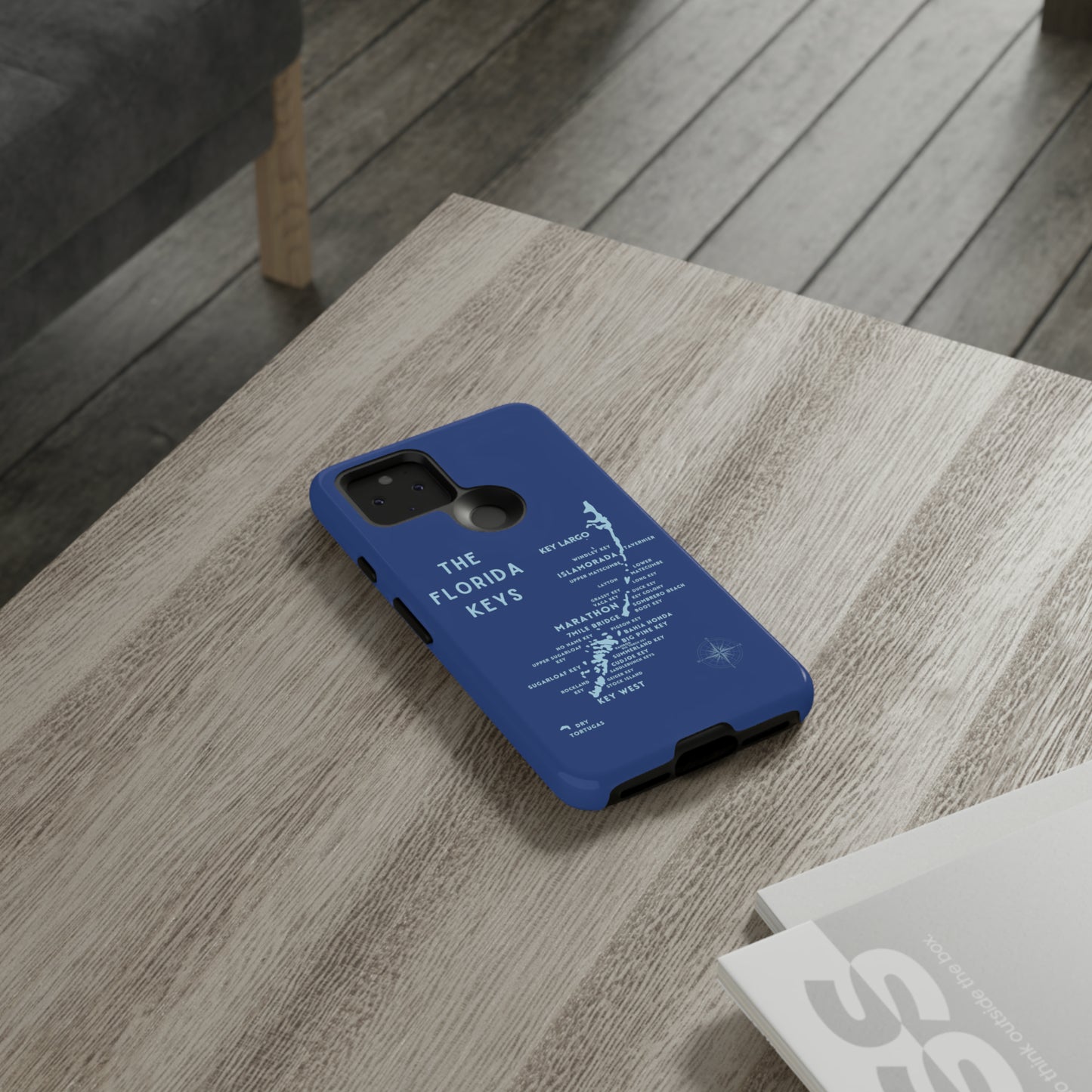 Florida keys map - Blue Phone Case