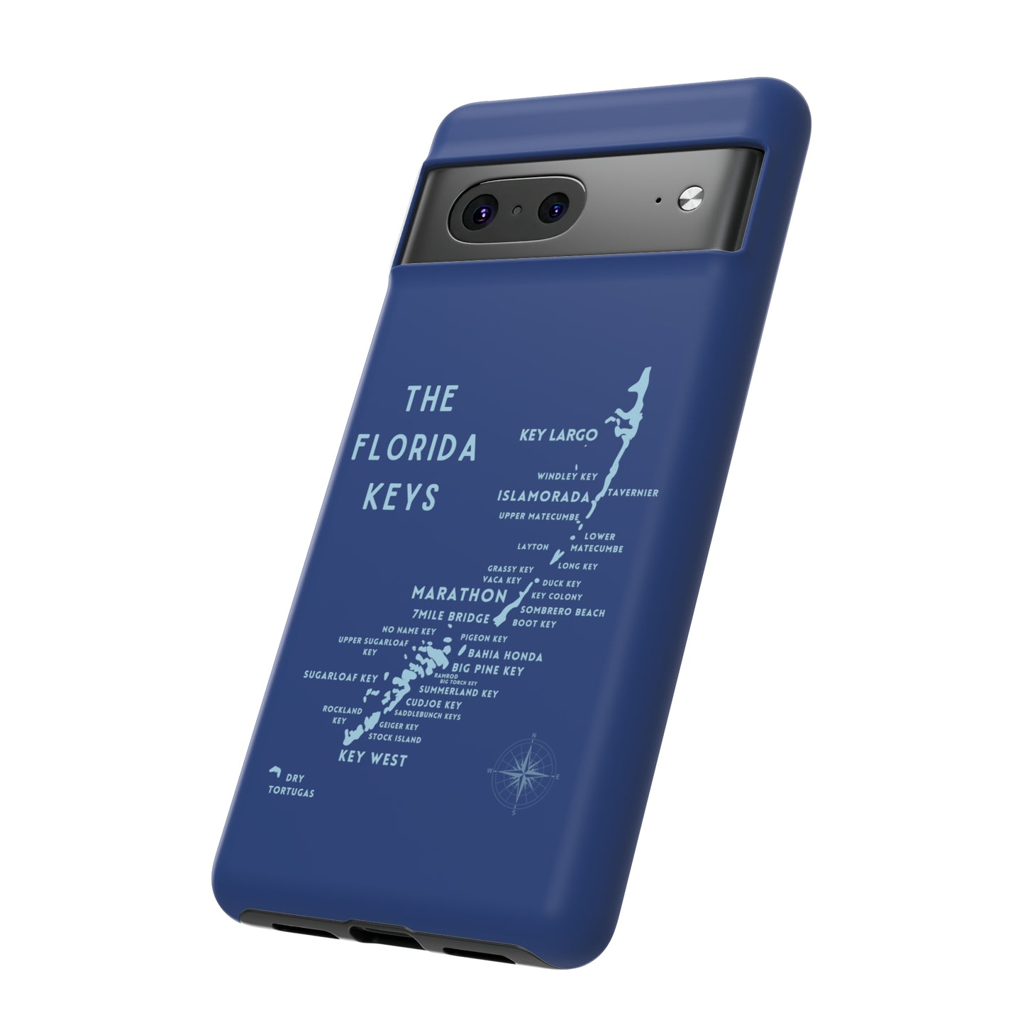 Florida keys map - Blue Phone Case