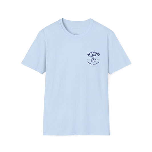 Paradise without a Passport - palm tree shirt - multicolor soft tee