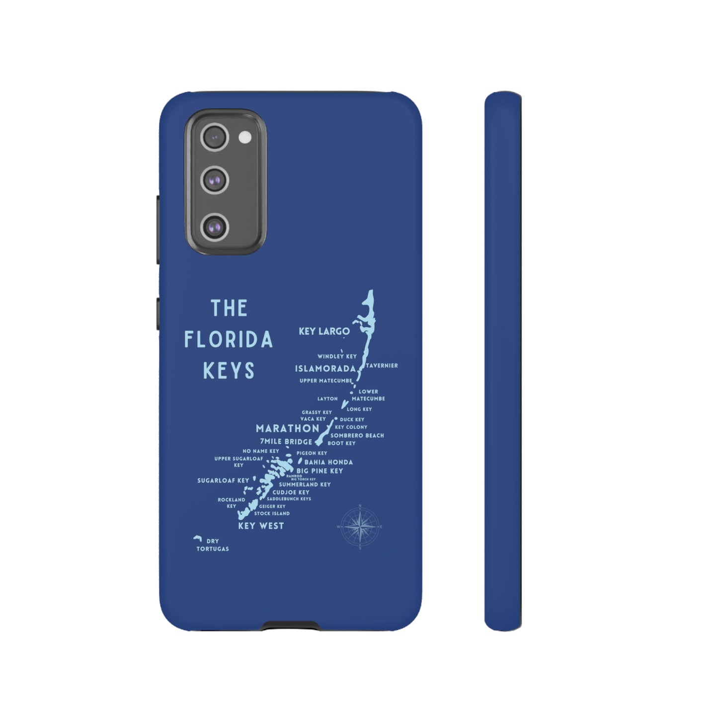 Florida keys map - Blue Phone Case