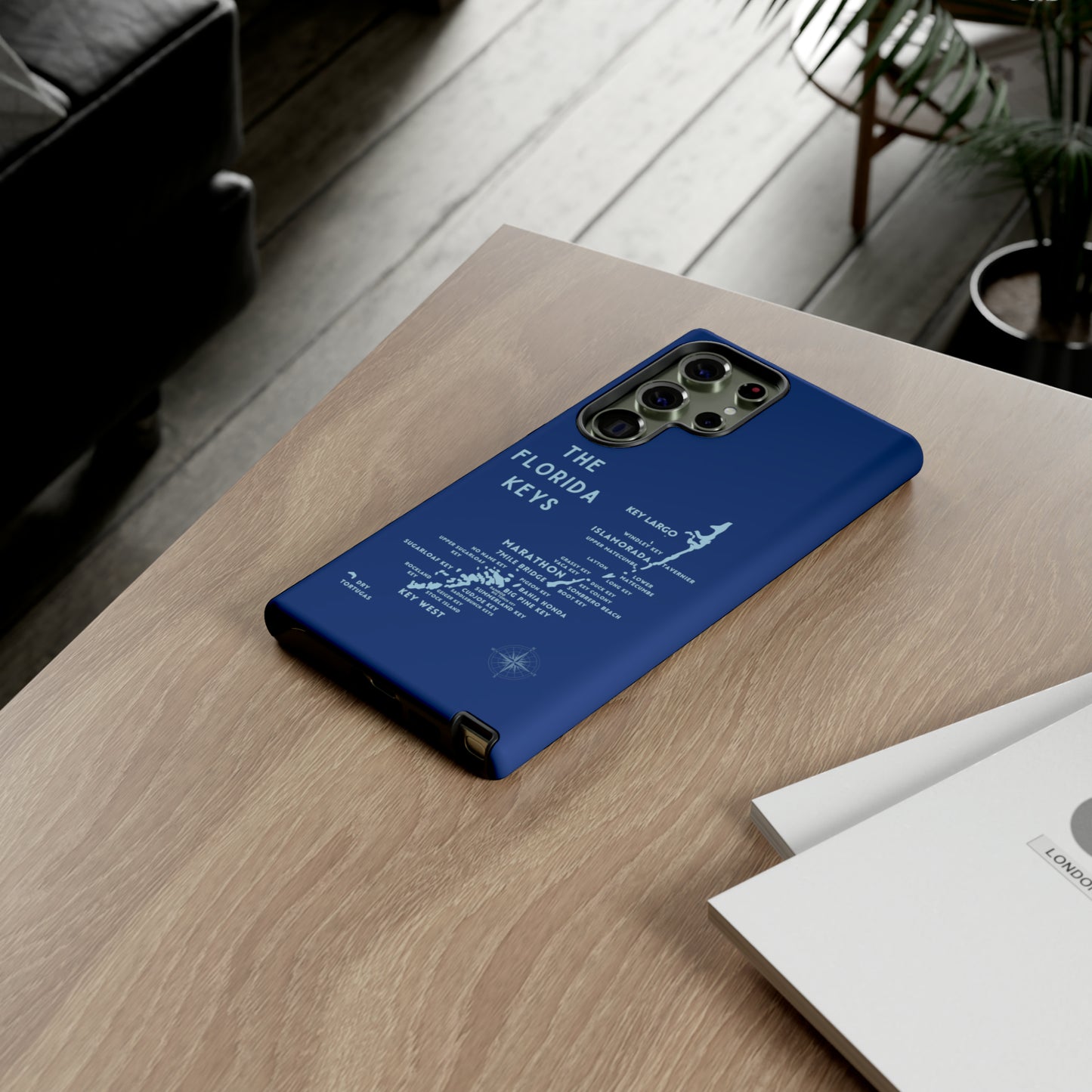 Florida keys map - Blue Phone Case