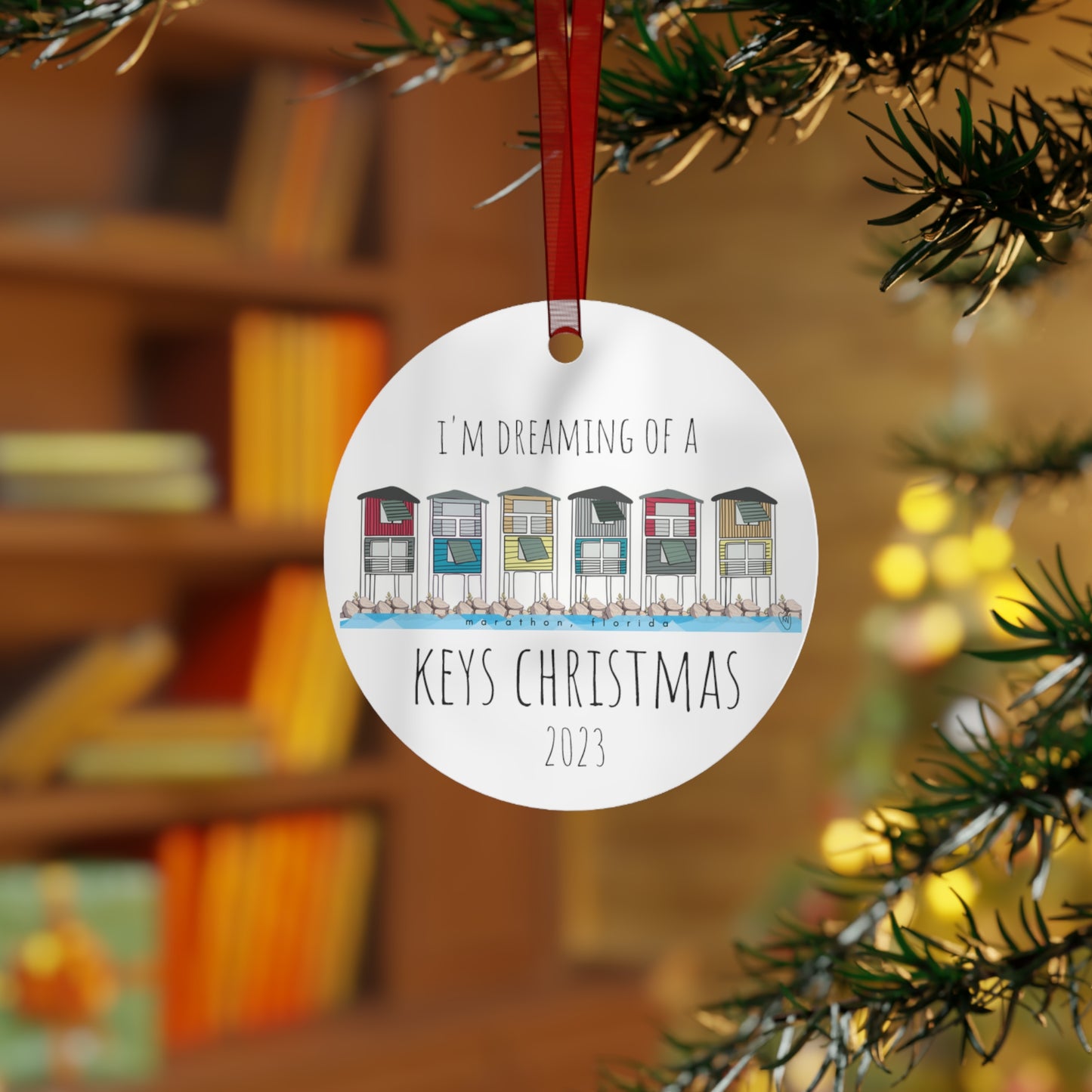 OB sunshine christmas ornament - dreaming of a keys christmas