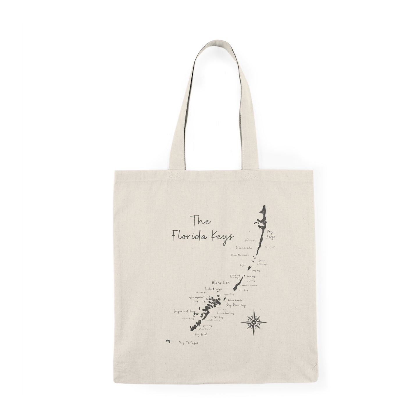 Florida Keys Tote Bag - Map tote bag