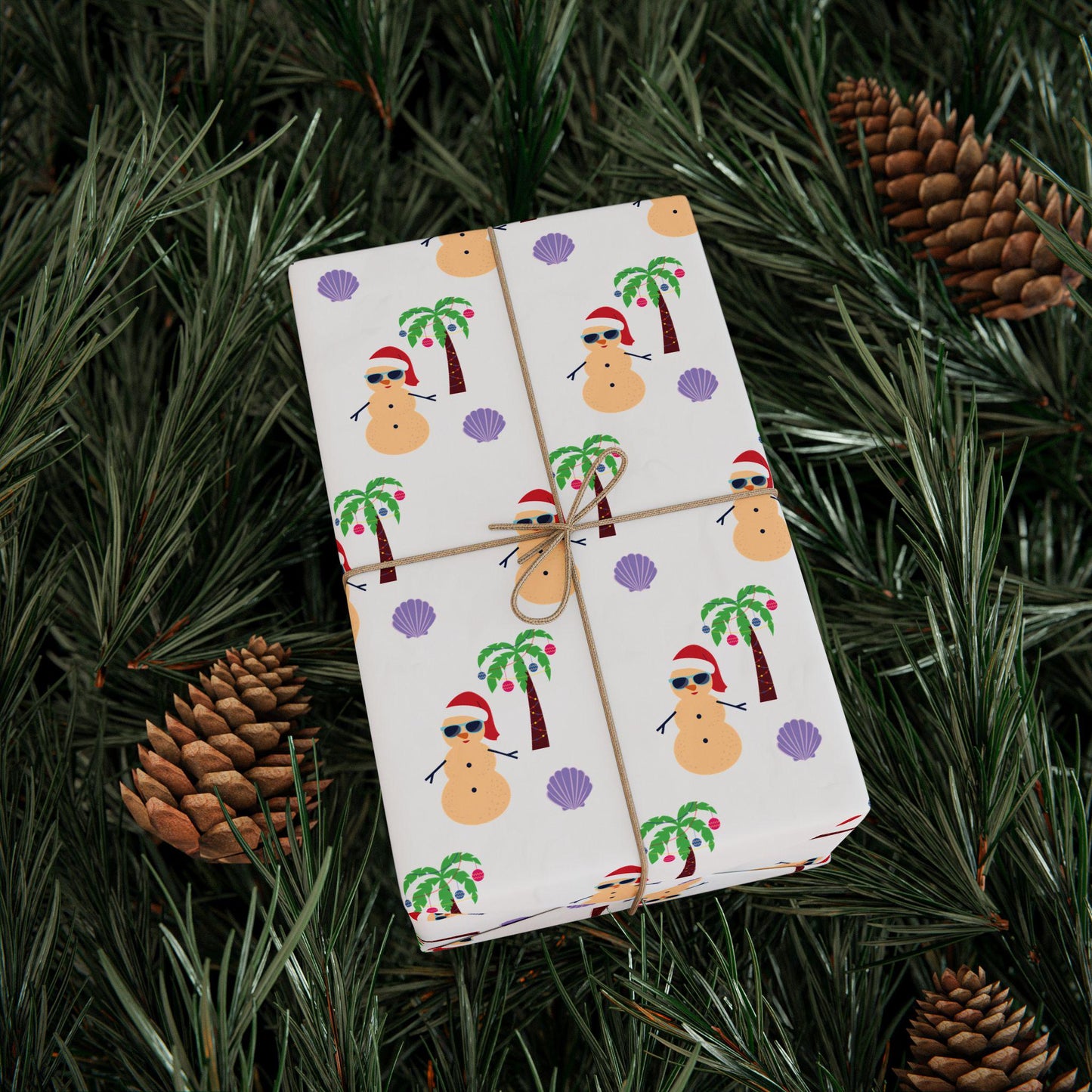 Wrapping Papers, Coastal Christmas Gift Wrap, Beach Holiday Packaging, Nautical Present Paper, Seaside Xmas Wrapping Sheets, Ocean Theme