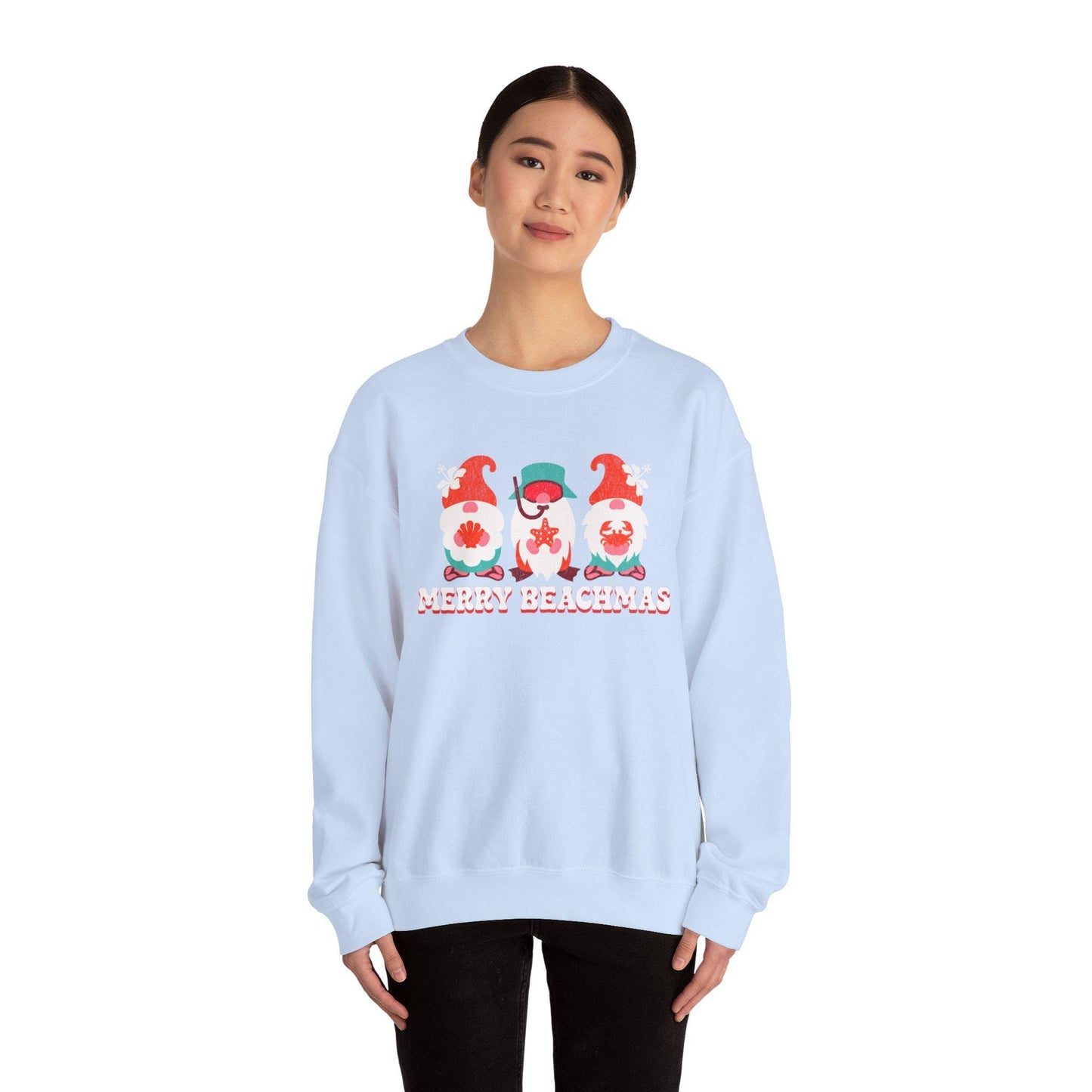 Merry Beachmas Gnome Christmas Sweatshirt, cute and funny beach sweatshirt, key west, marathon, key largo, islamorada