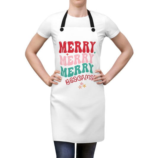 Merry Beachmas Christmas Apron
