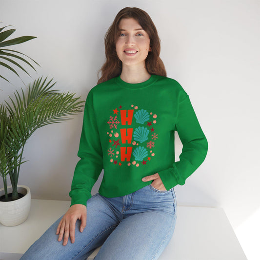 Beachy Christmas Sweatshirt, cute and funny holiday sweatshirt, lightweight sweatshirt