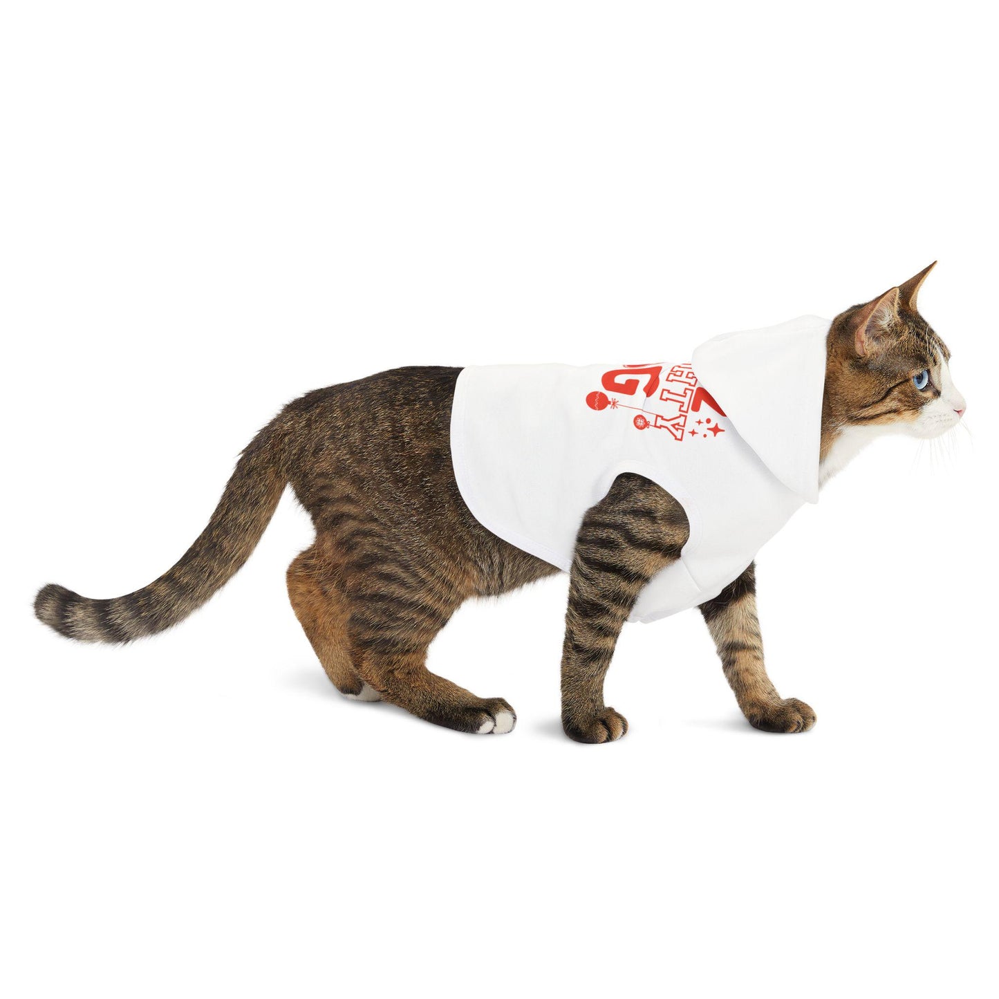 Cute funny Christmas pet hoodie, dog cat holiday sweatshirt