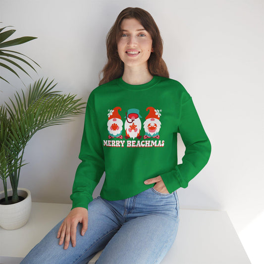 Merry Beachmas Gnome Christmas Sweatshirt, cute and funny beach sweatshirt, key west, marathon, key largo, islamorada