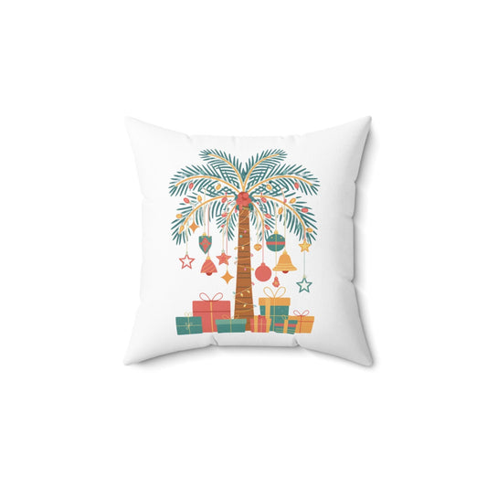 Beach Christmas throw pillows -  palm tree holiday decor - four sizes
